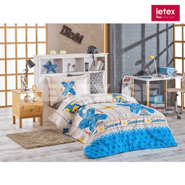 Hobby - Poplin თეთრეული (Skateboard Mavi)