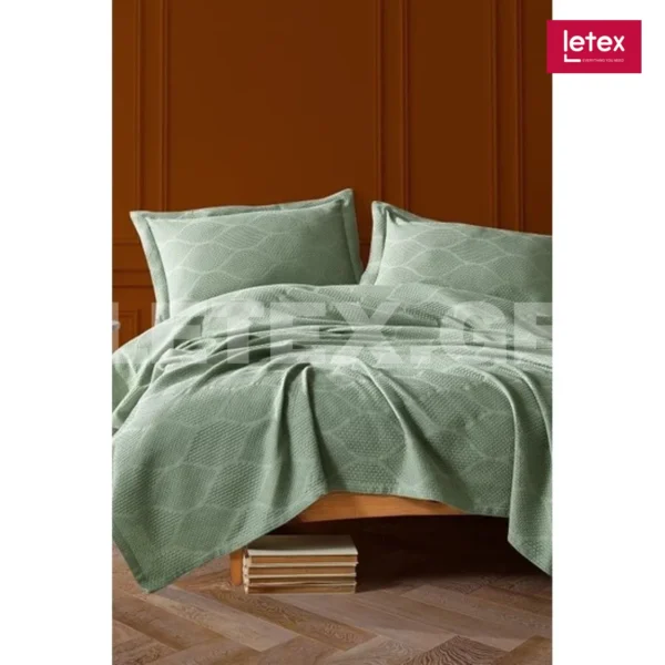 Saheser Home Collection სატინის გადასაფარებელი (Yesil)