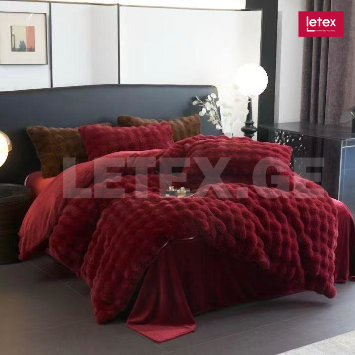 ხავერდის თეთრეული ბეწვის ზედაპირით ხავერდის თეთრეული ბეწვის ზედაპირით