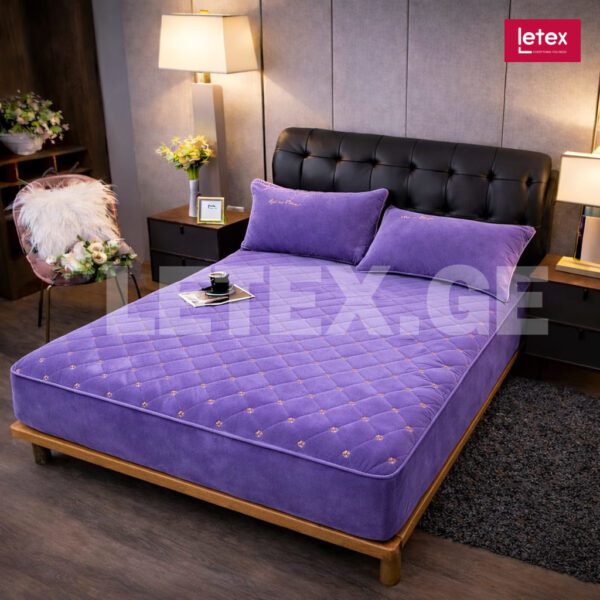 ჩამოსაცმელი მატრასის დამცავი ხავერდის ზედაპირით